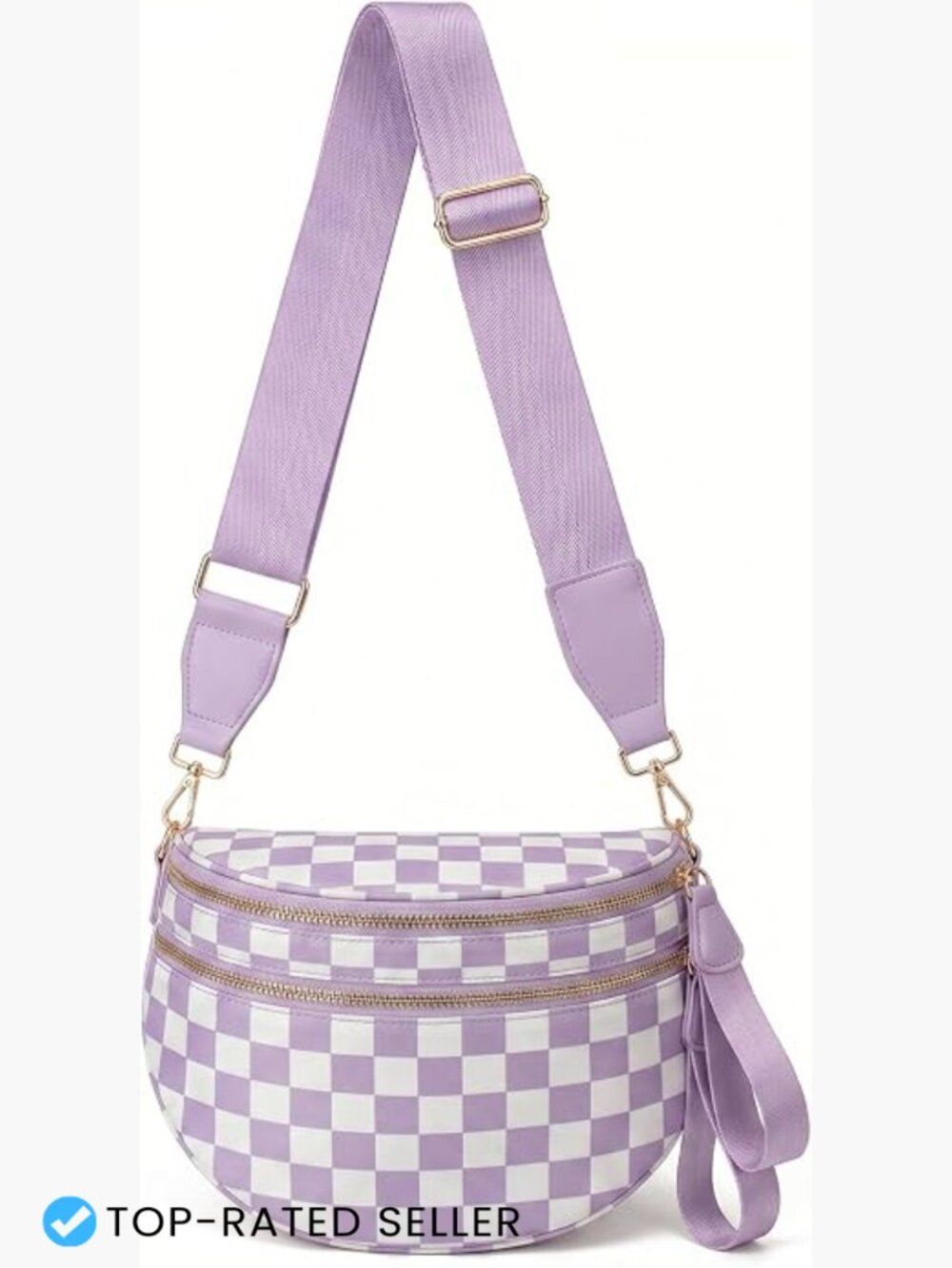 Nylon Crossbody Bum Bag Spacious Multiple Compartments Adjustable Strap Trendy